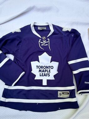 Reebok Purple and White Toronto Maple Leafs Hockey Jersey
